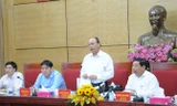 Thủ tướng Nguyễn Xuân Phúc tại buổi làm việc với tỉnh Nghệ An.