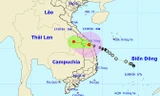 Vị trí và dự báo đường đi của cơn bão số 4. Nguồn: Trung tâm Dự báo Khí tượng Thủy văn Trung ương.