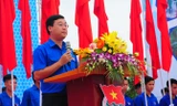 Anh Lê Quốc Phong- Bí thư thứ Nhất T.Ư Đoàn: “Quyết tâm làm nên chiến dịch thanh niên tình nguyện Hè 2016 thành công!”. Ảnh: Quang Long.
