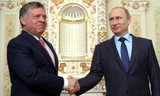 Quốc vương Abdullah đệ Nhị của Jordan trong một cuộc gặp Tổng thống Nga Vladimir Putin.