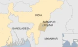 Động đất có tâm chấn tại bang Manipur của Ấn Độ. Đồ họa: BBC.