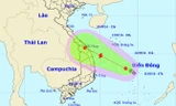 Vị trí và dự báo đường đi của cơn bão. Nguồn: Trung tâm dự báo khí tượng thủy văn Trung ương.