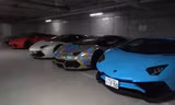 Dàn Lamborghini dưới hầm.