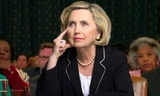 Teresa Barnwell, người chuyên đóng giả bà Hillary Clinton. Ảnh: Newsweek.