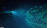 Xác tàu ngầm U-576 của phát xít Đức dưới đáy biển North Carolina. Ảnh: NOAA.
