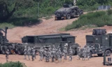 Các binh sỹ Mỹ tham gia cuộc tập trận Người bảo vệ tự do Ulchi ở Paju, phía Bắc Seoul ngày 22/8. Nguồn: EPA/TTXVN.
