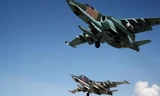 Máy bay ném bom chiến thuật Su-25 của Nga tác chiến ở Syria.
