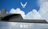 B-21 có hình dạng khá tương đồng mẫu máy bay ném bom tàng hình B-2. Ảnh: Airforce.