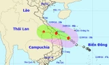 Vị trí và dự báo đường đi của cơn bão số 4. Nguồn: Trung tâm Dự báo Khí tượng Thủy văn Trung ương.