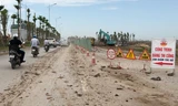 Dự án BT trục đường phía Nam vừa thi công chậm, vừa chưa có kết nối với đường giao thông ở điểm cuối. Ảnh: Anh Trọng 