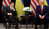 Tổng thống Ukraine Volodymyr Zelenskiy gặp Tổng thống Mỹ Donald Trump tại New York ngày 25/9. Ảnh: Reuters