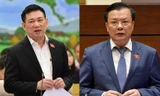 Tổng Kiểm toán Nhà nước Hồ Đức Phớc (trái) và Bộ trưởng Bộ Tài chính Đinh Tiến Dũng