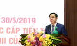 Bí thư Thành ủy Hà Nội Vương Đình Huệ phát biểu chỉ đạo hội nghị