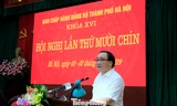 Bí thư Thành ủy Hà Nội Hoàng Trung Hải. Ảnh: Trường Phong