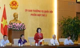 Chủ tịch Quốc hội Nguyễn Thị Kim Ngân phát biểu tại Phiên họp Ủy ban Thường vụ Quốc hội 
