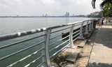 Hà Nội thay mới, chỉnh trang một phần lan can ven hồ Tây