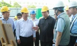 Bí thư Thành ủy Hà Nội Hoàng Trung Hải kiểm tra tiến độ đường sắt đô thị tuyến Nhổn - Ga Hà Nội