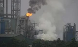 Cháy lớn tại Nhà máy gỗ MDF Quảng Trị