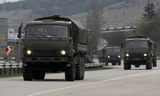 Đoàn xe quân sự Nga ào ạt tiến về thủ phủ của Crimea