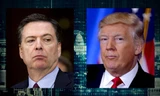 Tổng thống Mỹ Donald Trump (phải) vừa bất ngờ sa thải cựu Giám đốc FBI James Comey (trái).