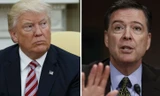 Tổng thống Mỹ Donald Trump (trái) và cựu Giám đốc FBI James Comey.