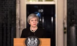 Thủ tướng Anh Theresa May phát biểu sau vụ tấn công ở Westminster ngày 22/3.