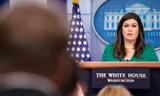 Phát ngôn viên Nhà Trắng Sarah Sanders. Ảnh: Reuters