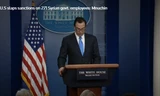 Bộ trưởng Tài chính Mỹ Steven Mnuchin họp báo ngày 24/5 về Syria.