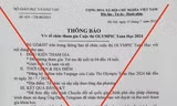 Cảnh báo giả mạo văn bản của Bộ GD&ĐT về cuộc thi Olympic Toán học 2024