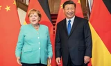 Thủ tướng Đức Angela Merkel trong cuộc gặp Chủ tịch Trung Quốc Tập Cận Bình hồi năm 2019 ảnh: CNN 