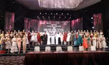 43 thí sinh HHVN 2018 rạng rỡ trong buổi họp báo vòng chung kết. Ảnh: Hoàng Mạnh Thắng