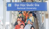 TP. HCM: Hơn 600 bạn trẻ tham gia đồng diễn Việt phục trên tàu điện Metro