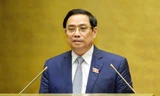 Thủ tướng Phạm Minh Chính trình Quốc hội cơ cấu tổ chức của Chính phủ nhiệm kỳ khóa XV. Ảnh: Nhật Minh