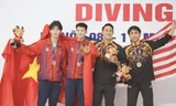 Hai VĐV Nguyễn Tùng Dương - Phương Thế Anh giành HCB cho nhảy cầu Việt Nam. Ảnh: NHƯ Ý