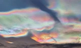 Đám mây cầu vồng cực hiếm xuất hiện trên bầu trời Bắc Cực 