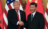 Tổng thống Mỹ Donald Trump (trái) và Chủ tịch Trung Quốc Tập Cận Bình gặp nhau tại Bắc Kinh tháng 11/2017. Ảnh: AP.