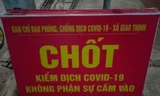 Từ đêm qua (30/9), xã Giao Phong được lập chốt, tạo các vùng cách ly để ngăn chặn dịch - Ảnh: Hoàng Long