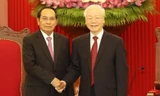 Tổng Bí thư Nguyễn Phú Trọng tiếp Thường trực Ban Bí thư, Phó Chủ tịch nước Lào