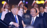 Những hình ảnh đầu tiên của Tổng thống Mỹ Donald Trump ở Hà Nội