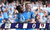 Thầy trò HLV Pep Guardiola đè bẹp Bournemouth với tỷ số 4-0 ở vòng 5 Premier League đêm qua.