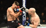 Josh Emmett (phải) trong trận đấu với Ricardo Lamas.