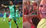 Thắng xứ Wales, người thân Ronaldo ăn mừng 'vỡ nhà'