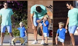 Roger Federer và 2 con trai của mình
