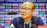 HLV Park Hang Seo trong buổi họp báo sau trận thắng Brunei. Ảnh: Vnexpress