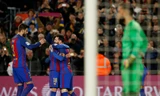 Barca giành vé vào tứ kết với tổng tỷ số 6-5 sau hai lượt trận. Ảnh: Reuters. 