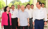 Tổng Bí thư Nguyễn Phú Trọng làm việc tại TPHCM