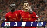 Thắng derby Merseyside, Liverpool tạm chiếm vị trí thứ 3