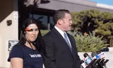 Cecilia Abadie và luật sư tại toà án San Diego