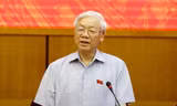 Tổng Bí thư Nguyễn Phú Trọng chủ trì cuộc họp của Thường trực Ban Chỉ đạo T.Ư về PCTN (ảnh TTXVN)