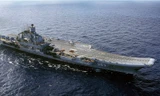 Tàu sân bay Đô đốc Kuznetsov. Ảnh: AP.